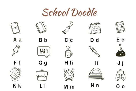 School Doodle Font preview 2