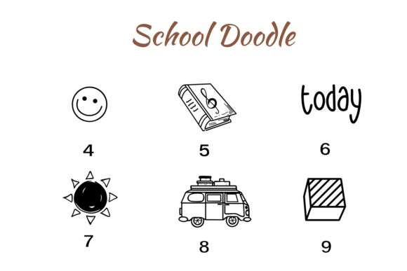 School Doodle Font preview 4