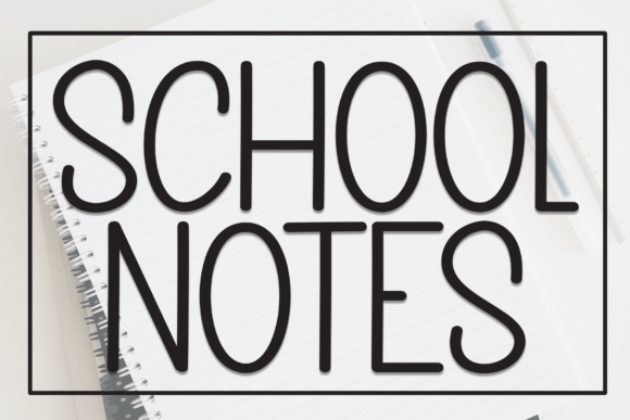 School Notes Font preview 2