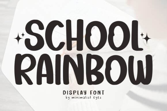 School Rainbow Font