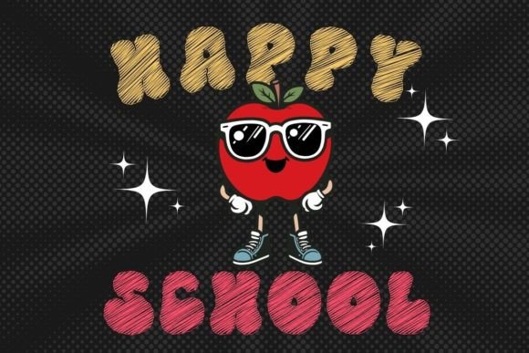 School Retro Font preview 2