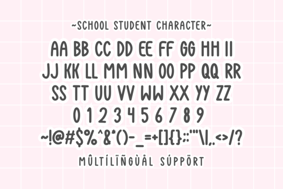 School Student Font preview 3