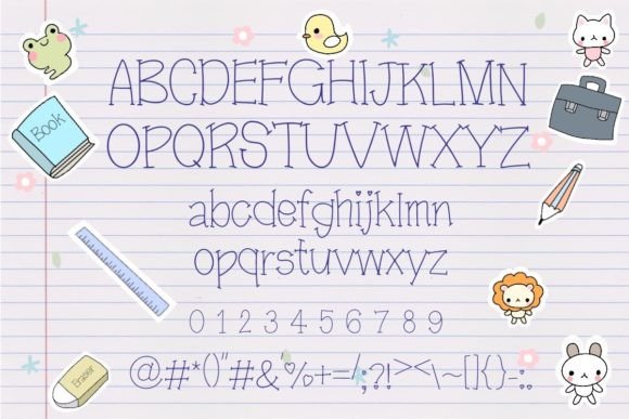 School Time Font preview 3