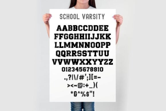 School Varsity Font preview 5