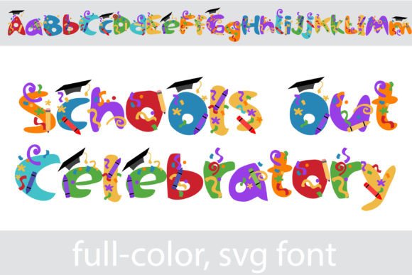 School's out Celebratory Font preview 1