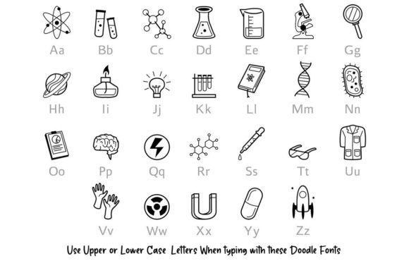 Science Doodle Font preview 2