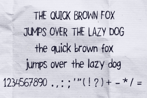 Scratchy Scribble Font preview 4