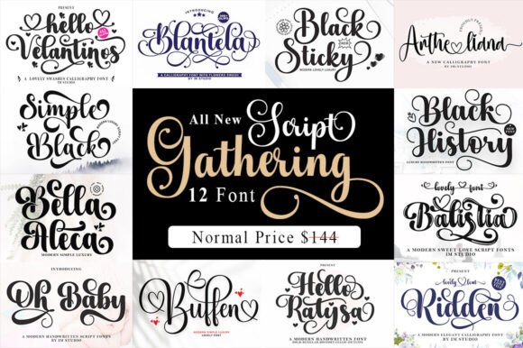 Script Gathering (bundle) Font