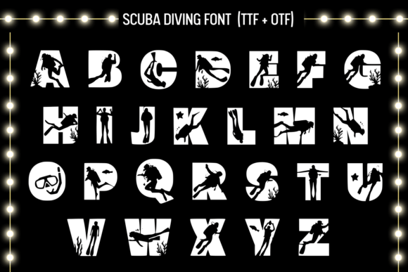 Scuba Diving Font preview 2