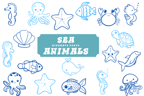 Sea Animals Font Sea Animals Font