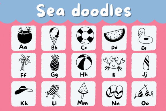 Sea Doodles Font preview 2