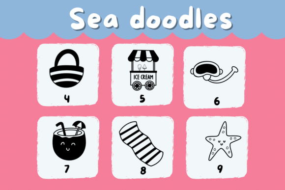 Sea Doodles Font preview 4