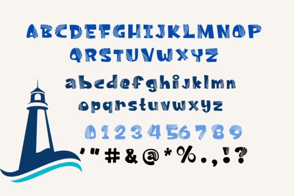 Sea Waves Font preview 2
