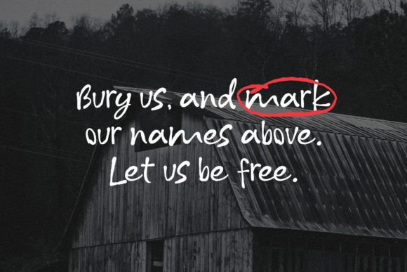 Self Written Font preview 3