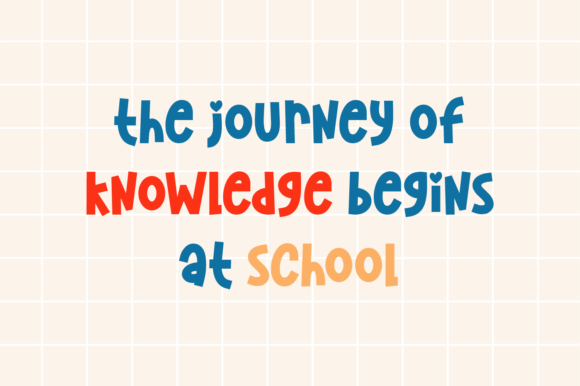 Senior School Font preview 3