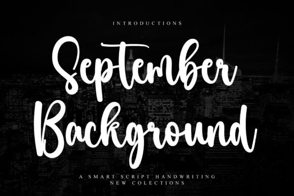 September Background Font September Background Font