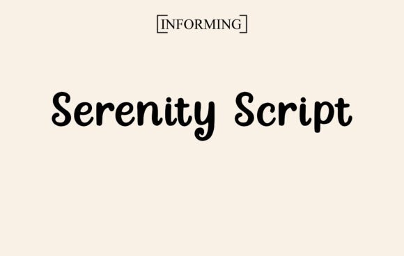 Serenity Script Font Serenity Script Font
