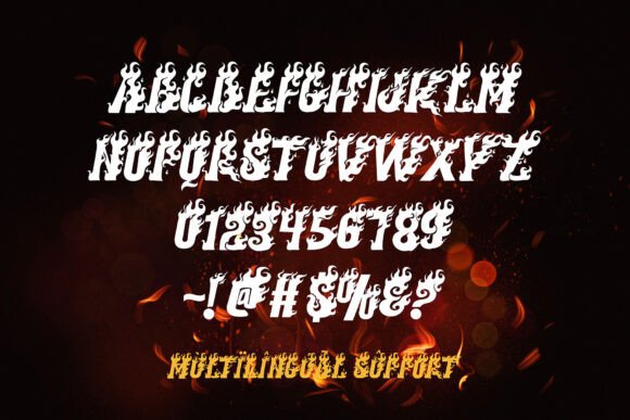 Seven Flame Font preview 2