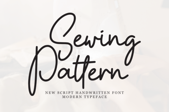 Sewing Pattern Font