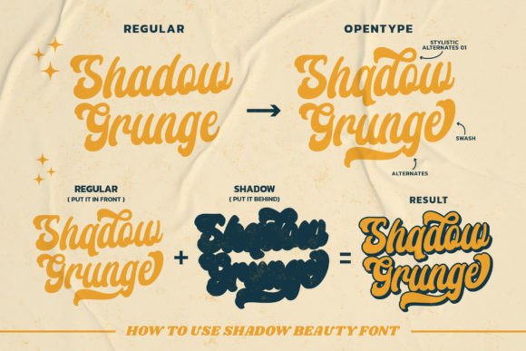 Shadow Beauty Font preview 3