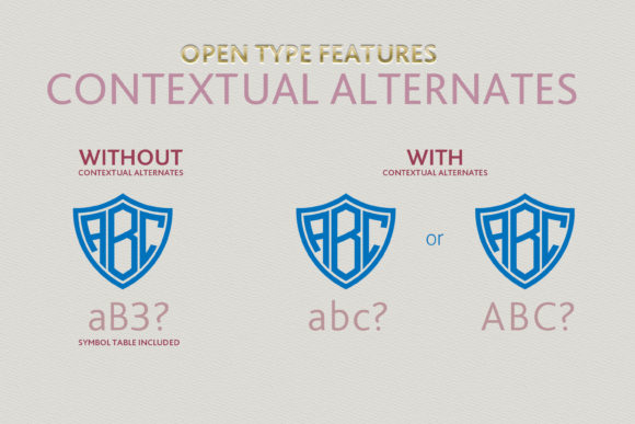 Shield Monogram Font preview 4