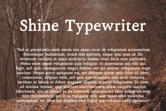 Shine Typewriter Font preview 2