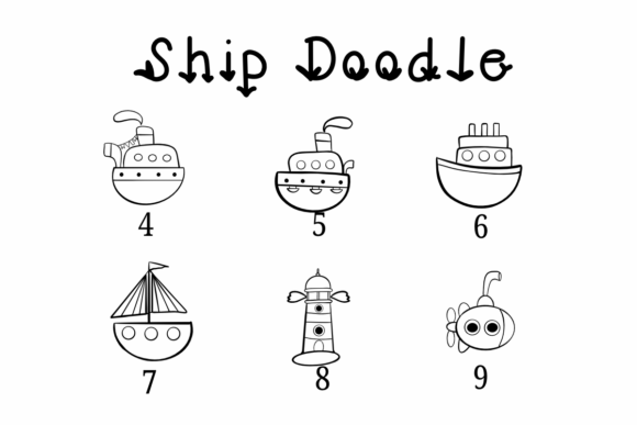 Ship Doodle Font preview 4