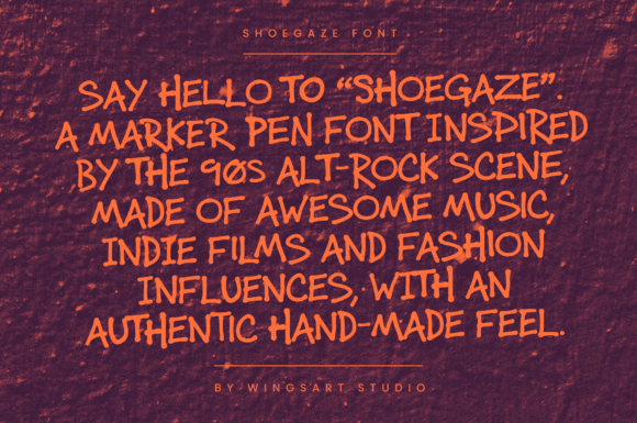 Shoegaze Font preview 2