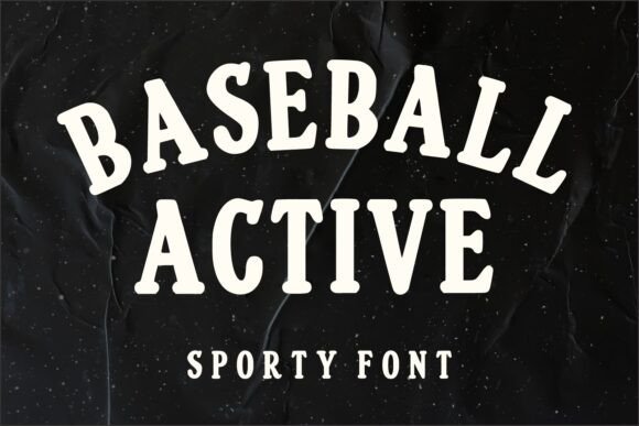 Baseball Active Font Baseball Active Font