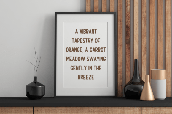 Carrot Meadow Font preview 2