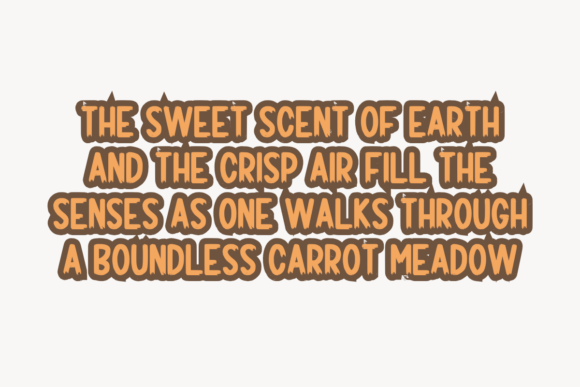 Carrot Meadow Font preview 3