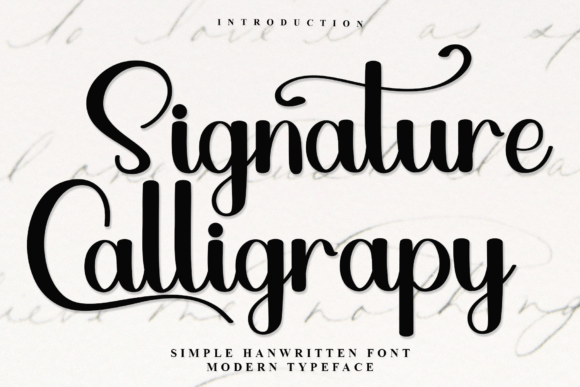 Signature Calligraphy Font Signature Calligraphy Font