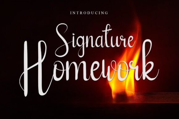 Signature Homework Font