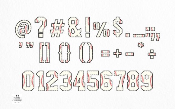 Baseball Army Font preview 4