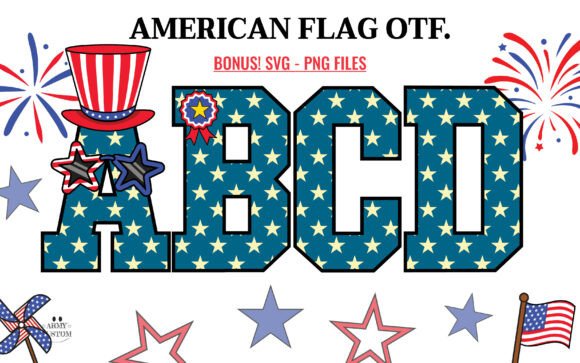 American Flag Font