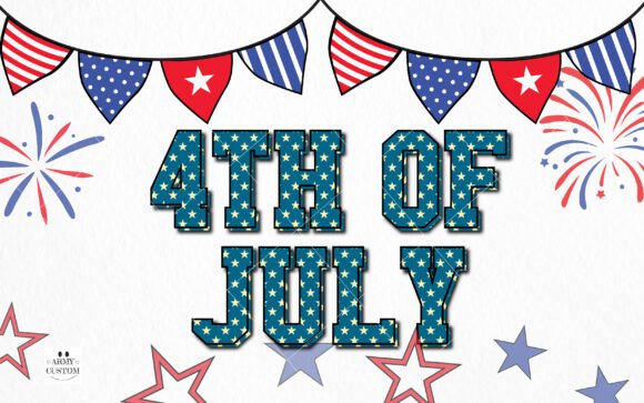 American Flag Font preview 3