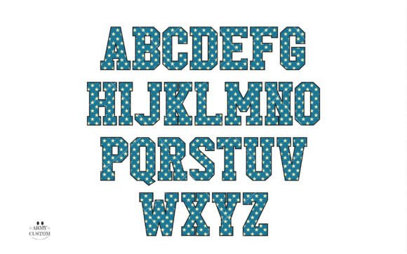 American Flag Font preview 4