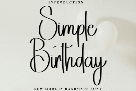 Simple Birthday Font