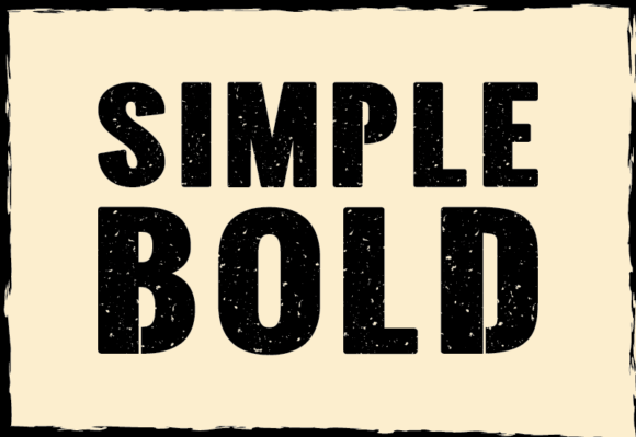 Simple Bold Font preview 2