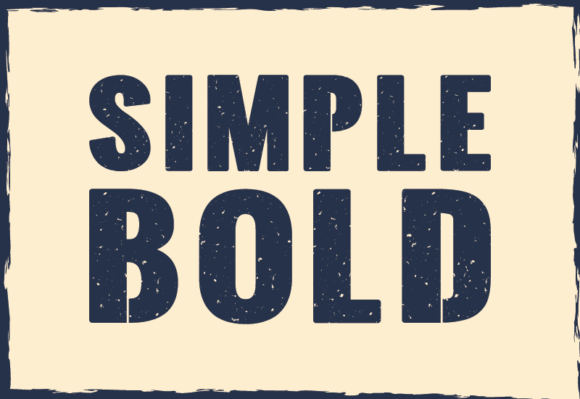 Simple Bold Font preview 3
