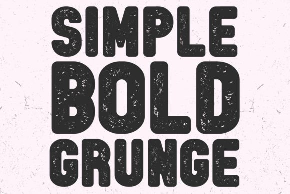 Simple Bold Grunge Font preview 4