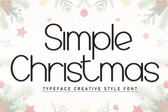 Simple Christmas Font Font