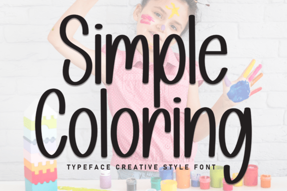 Simple Coloring Font Simple Coloring Font