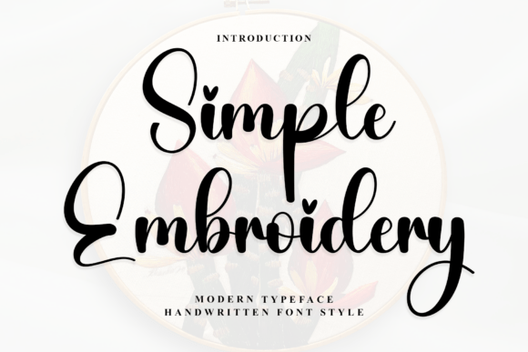 Simple Embroidery Font Simple Embroidery Font