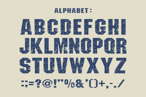 Simple Grunge Font preview 2