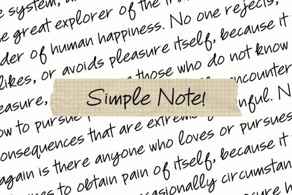 Simple Note Font Simple Note Font