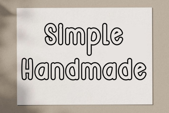 Simple Outline Font preview 3