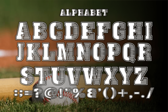 Baseball Style Font preview 3