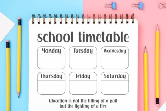 Simple School Font preview 3
