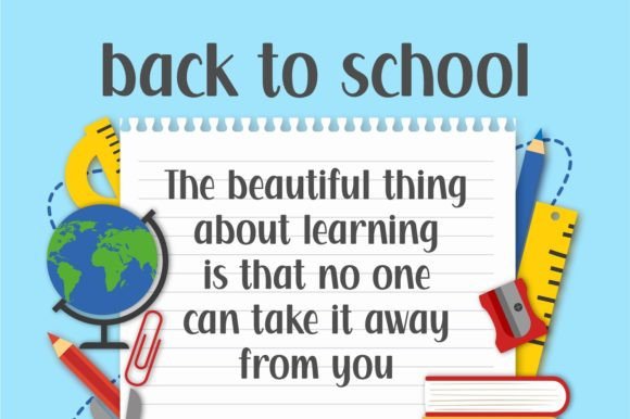 Simple School Font preview 4